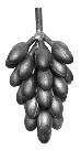 1927 Виноградные грозди (литьё) 7.5х10.5 см в вашем городе фото
