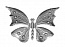 19-1102 Бабочка штампованная (большая) 17x12.5 см, толщина 0.5 мм